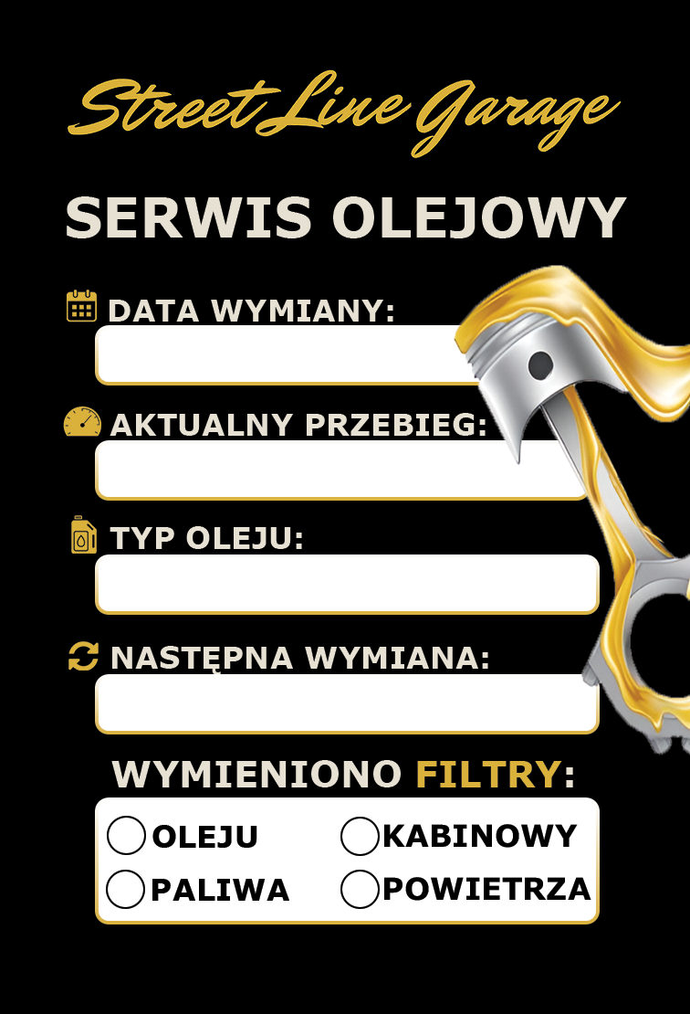 Projekt zawieszki serwisowej wymiany oleju przód